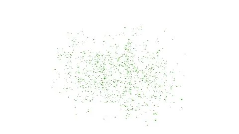 Green Confetti explodes on a white background Stock Photos