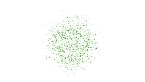 Green Confetti explodes on a white background Stock Photos