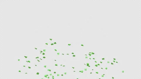 Green Confetti Explosion on Alpha channel.  Stock Footage 278855054