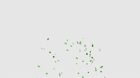 Green Confetti Explosion on Alpha channel.  Stock Footage 278855086