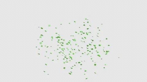 Green Confetti Explosion on Alpha channel.  Stock Footage 278864579