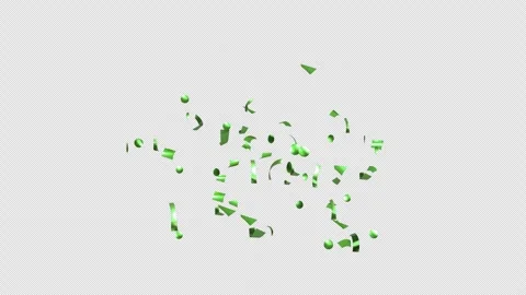 Green Confetti Explosion on Alpha channel.  Stock Footage 278864747
