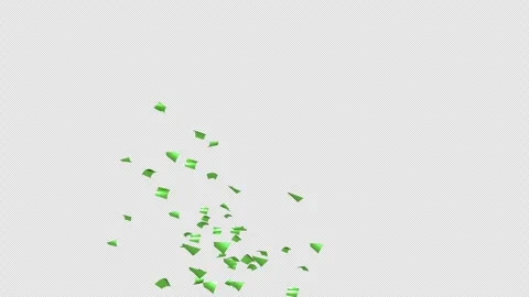 Green Confetti Explosion on Alpha channel.  Stock Footage 278865138