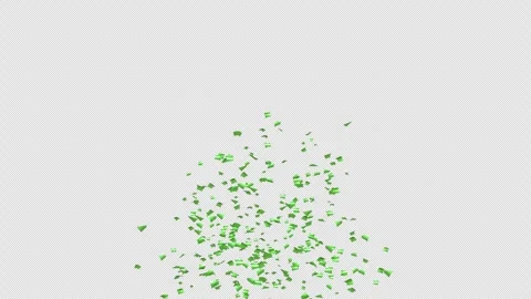 Green Confetti Explosion on Alpha channel.  Stock Footage 278866072