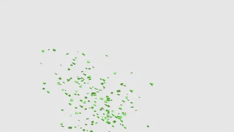 Green Confetti Explosion on Alpha channel.  Stock Footage 278866159