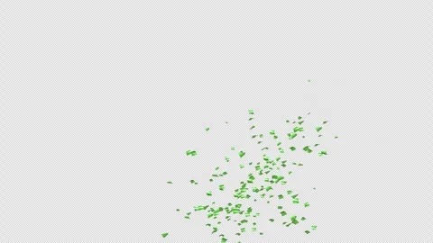 Green Confetti Explosion on Alpha channel.  스톡 동영상 278866257