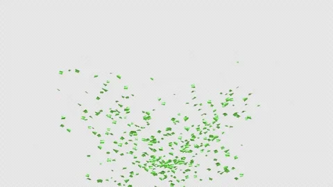 Green Confetti Explosion on Alpha channel.  Stock Footage 278866398