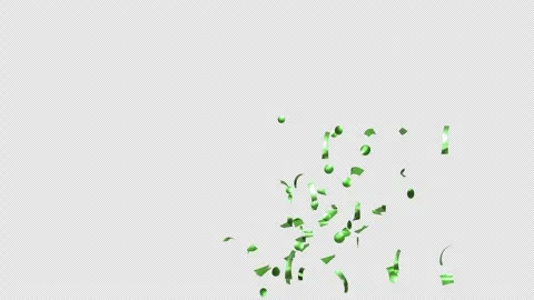 Green Confetti Explosion on Alpha channel.  Stock Footage 278866595