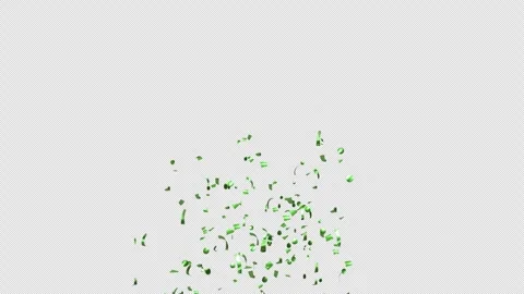 Green Confetti Explosion on Alpha channel.  Stock Footage 278866816