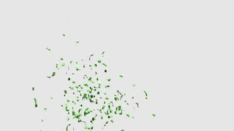 Green Confetti Explosion on Alpha channel.  Stock Footage 278867107