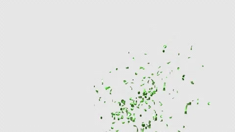 Green Confetti Explosion on Alpha channel.  Stock Footage 278867219