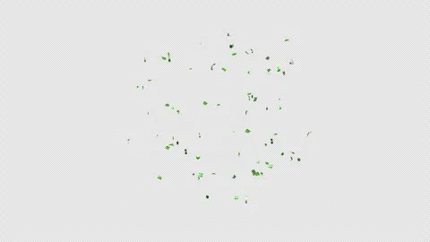 Green Confetti Explosion on Alpha channel.  Stock Footage 279036236