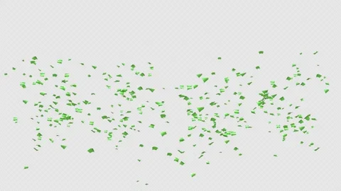 Green Confetti Explosion on Alpha channel.  Stock Footage 279904543