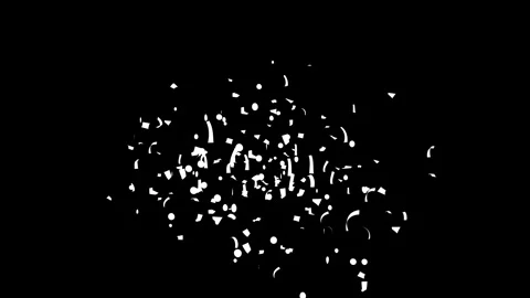 Green confetti explosion Black, Blue screen and Matte Channel Stock Footage 278868703