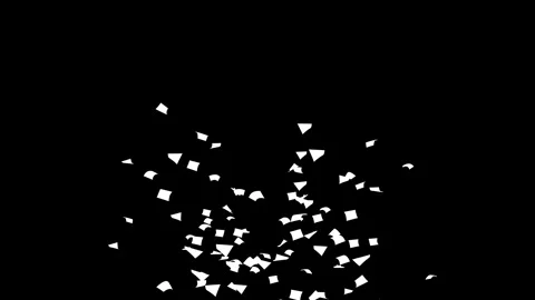 Green confetti explosion Black, Blue screen and Matte Channel Stock Footage 278868802