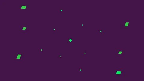 Green confetti falling on a dark purple background イラスト素材