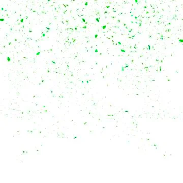 Green Confetti Pattern. Set of Particles. Stock Illustration