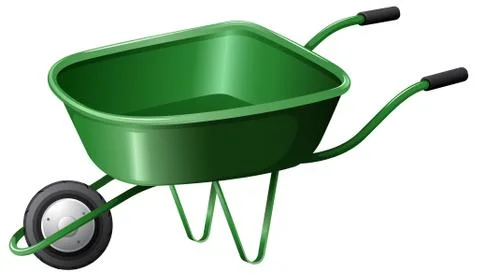 A green construction cart Stock Illustration