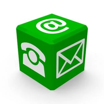 Green contact button Stock Photos