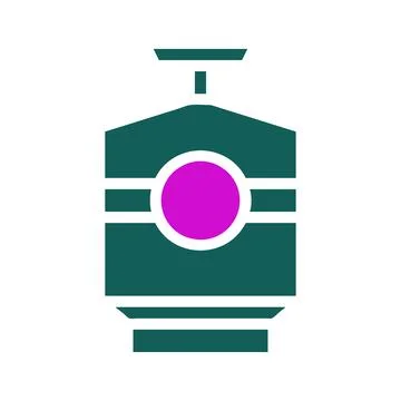 Green container with purple circle vector image Stockillustratie