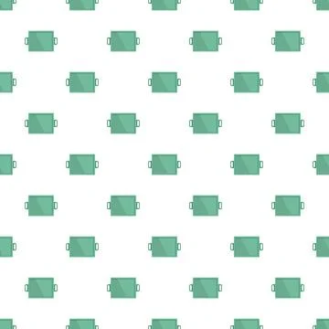 Green cooking tray pattern seamless repeating background Illustrazione stock