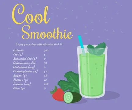 Green cool smoothie Stock-Illustration