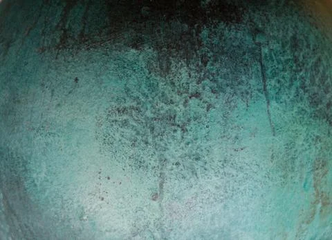 Green copper patina. old noble metal. abstract texture for background Stock Photos
