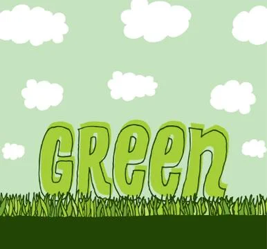 Green with copyspace / clean environment Stock Illustration