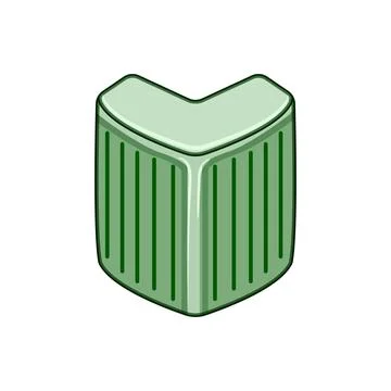Green corner protector offering safety and impact protection Stock Illustration