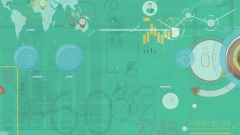 Green Corporate Background With Abstract Elements Of Infographics Stock Footage 71479152