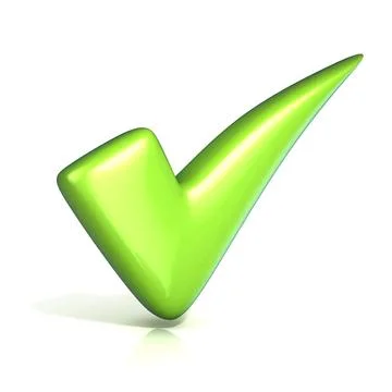 Green correct check mark Green correct check mark. Isolated on white backg... Stock Photos