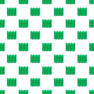 Green corrugated roof tile pattern repeating background Illustrazione stock