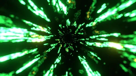 Green Cosmic Quantum Leap Speed ​​of Light Background VJ Loop in 4K Stock Footage 344097293