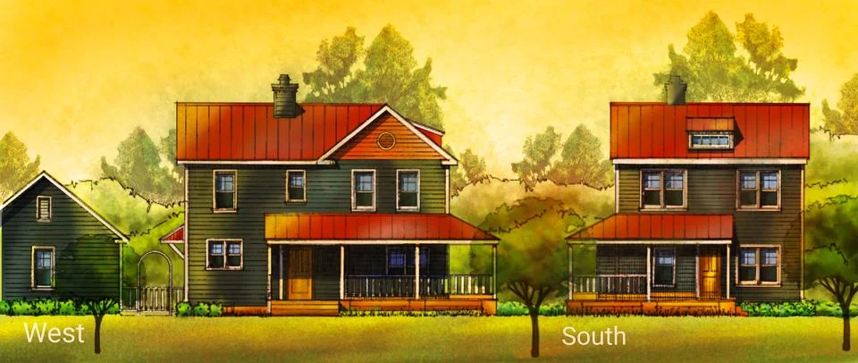 Green Cottage Elevation Ilustración de archivo