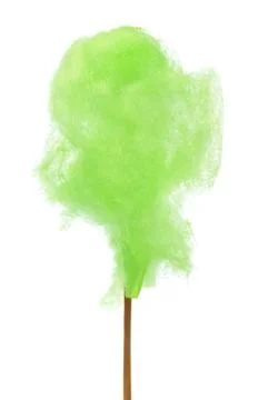 Green cotton candy Stock Photos