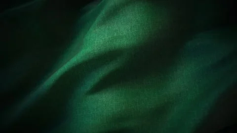 Green Cotton Fabric Stock Footage 263231028