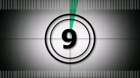 Green Countdown Timer Number Animation Stock Footage 342467018