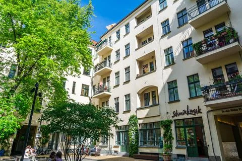 Green Courtyard at Hackesche Hfe Stock Photos