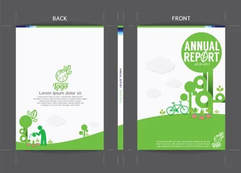 Green Cover Template Vector Illustration Stock-Illustration
