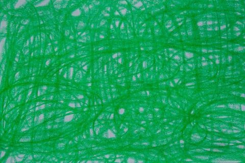 Green crayon pencil scribble doodle texture background Stock Photos