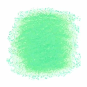 Green crayon scribble texture stain isolated on white background Stock Illustration