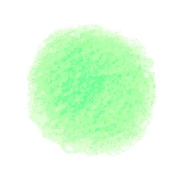 Green crayon scribble texture stain isolated on white background Illustrazione stock