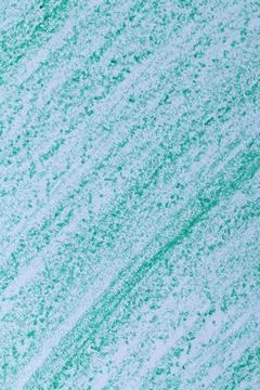 Green Crayon Scribbles Texture on White Paper Stock Photos