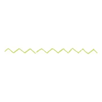 Green crayon zigzag line doodle painting, vector underlined, handwriting pencil イラスト素材