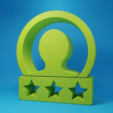 Green Create account screen icon isolated on blue background. Minimalism co.. Stock Illustration