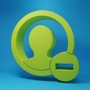 Green Create account screen icon isolated on blue background. Minimalism co.. Stock Illustration