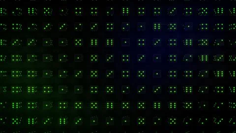 Green creative background of gamble dices randomize - abstract 3D rendering Stock Illustration