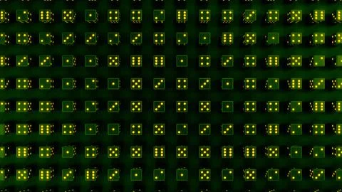 Green creative background of game of chance dices randomization イラスト素材
