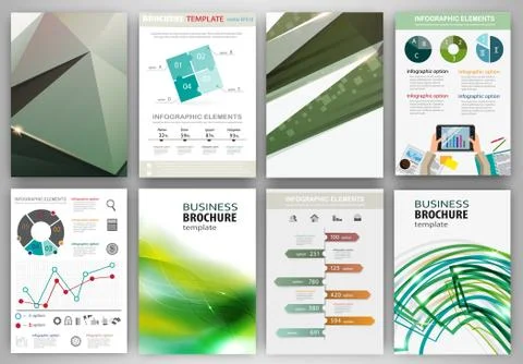Green creative backgrounds and abstract concept infographics Stock Illustration