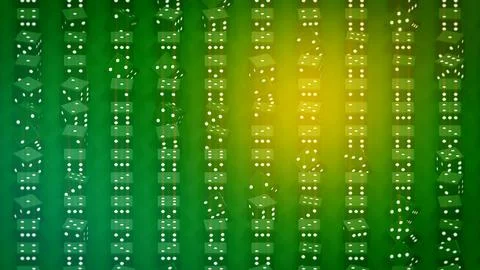 Green creative bg of gamble dices randomization - abstract 3D rendering 스톡 일러스트